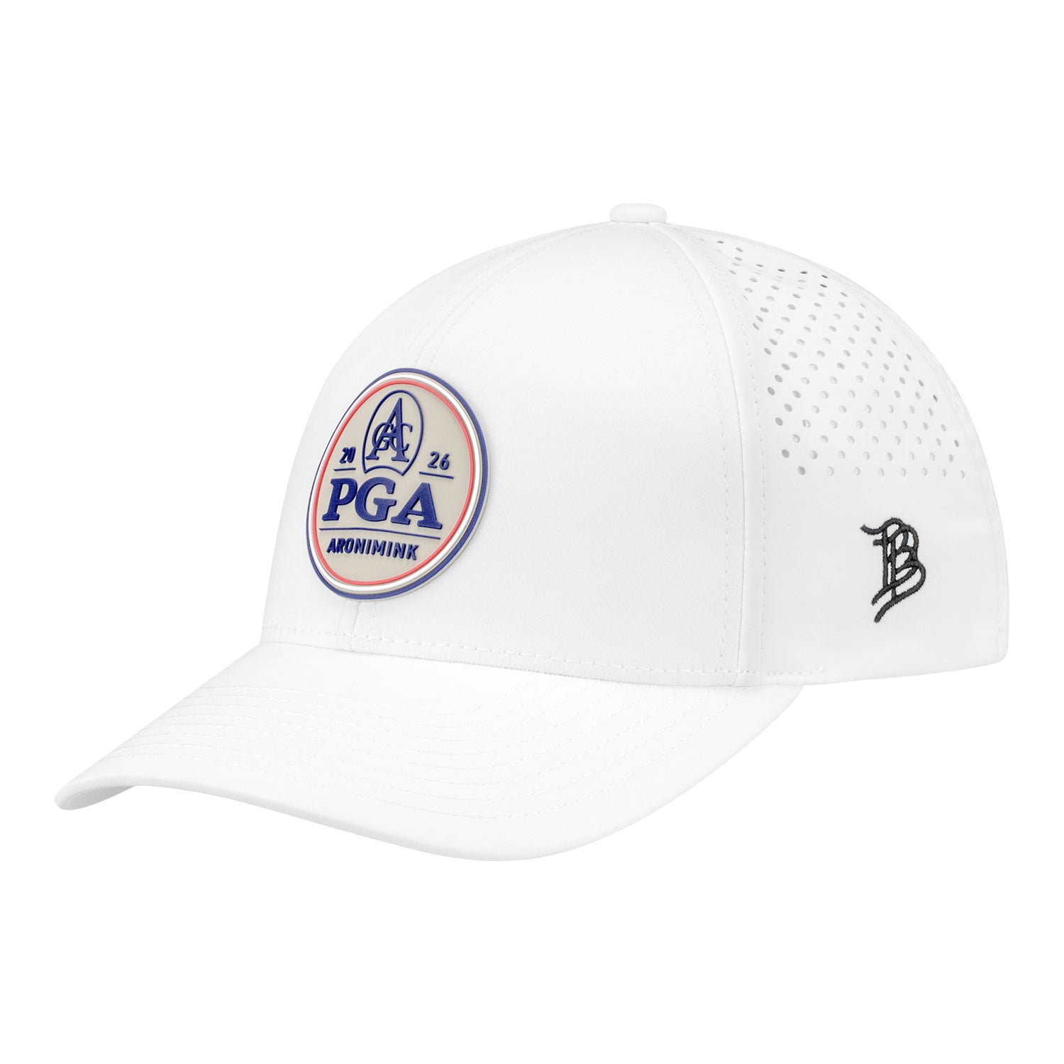 Branded Bills 2026 PGA Championship 500 Performance Series Curved Hat in White - Angled Front Left View