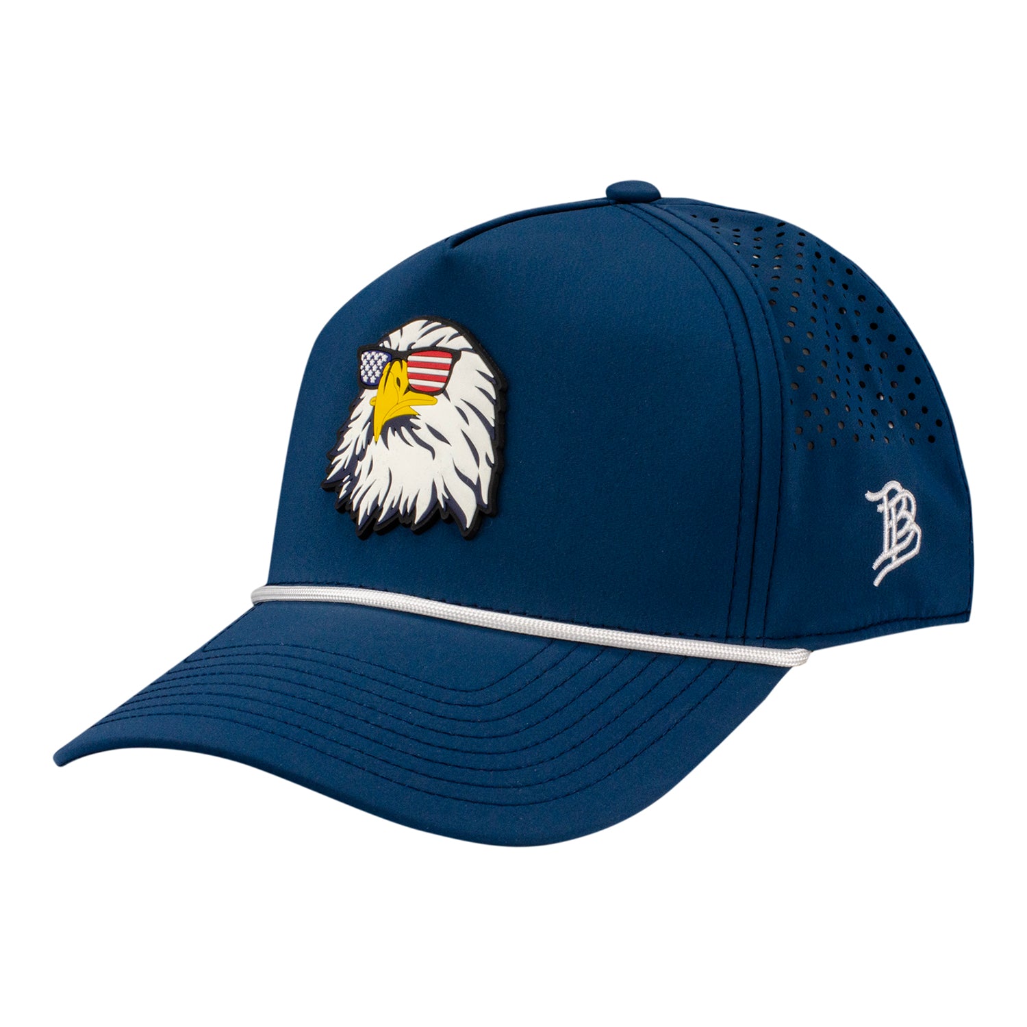 Branded Bills 2026 PGA Championship 545 Performance Series Curved 5-Panel Rope Eagle Hat in Orion Blue - Angled Front Right View