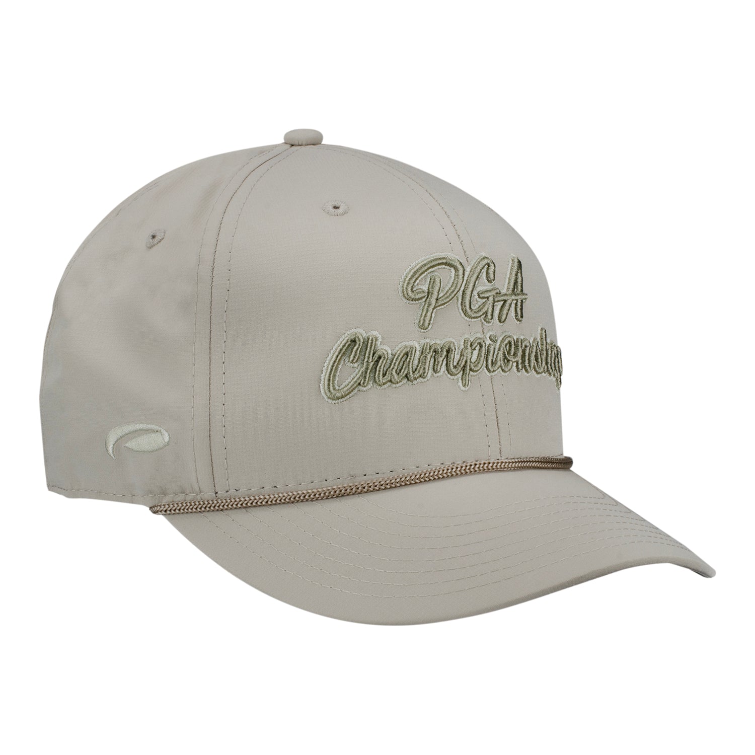 Pukka 2026 PGA Championship UV Lite Rope Hat in Khaki - Angled Front Left View