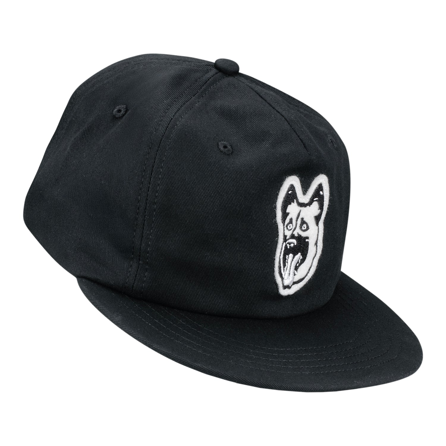 Underdog 2026 PGA Championship Vintage Hungry Dog Flatbill Hat in Black - Angled Front Left View