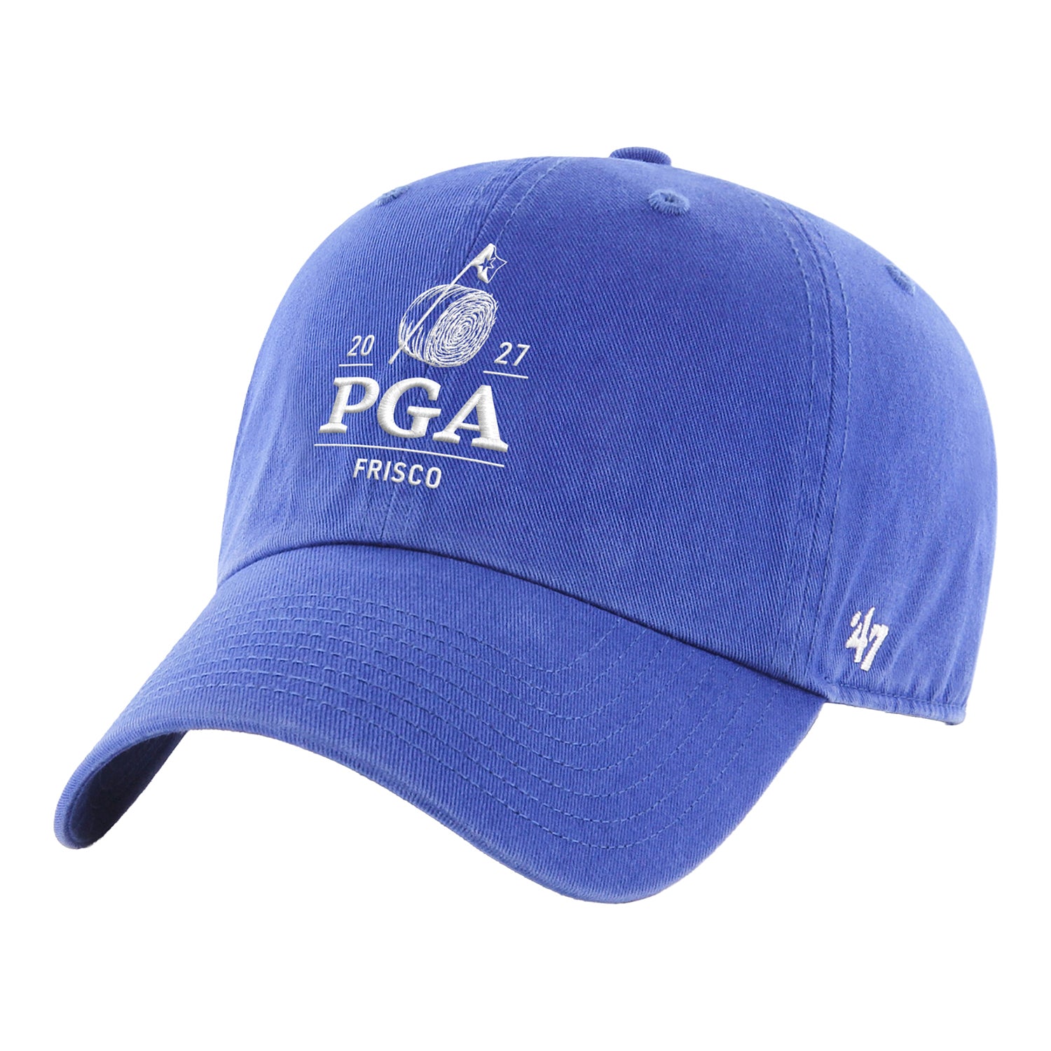 '47 Brand 2027 PGA Championship Texas Rangers Co-Brand Hat in Royal - Front Right