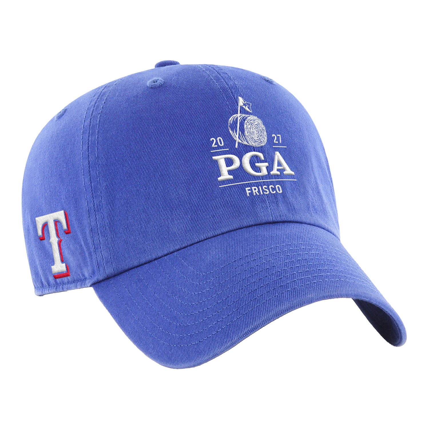 '47 Brand 2027 PGA Championship Texas Rangers Co-Brand Hat in Royal - Front Right