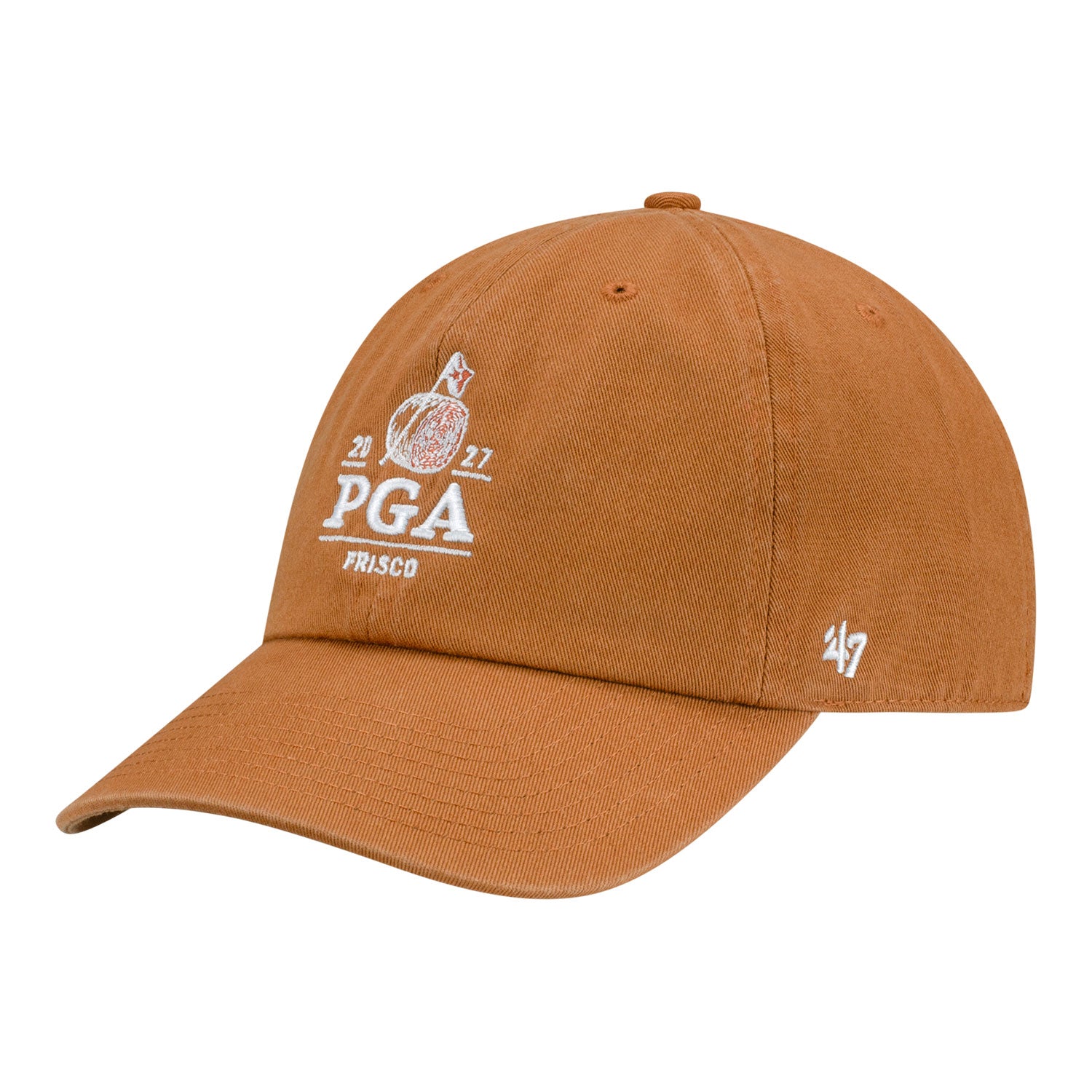 '47 Brand 2027 PGA Championship University of Texas Longhorns Co-Brand Hat in Burnt Orange - Front Right