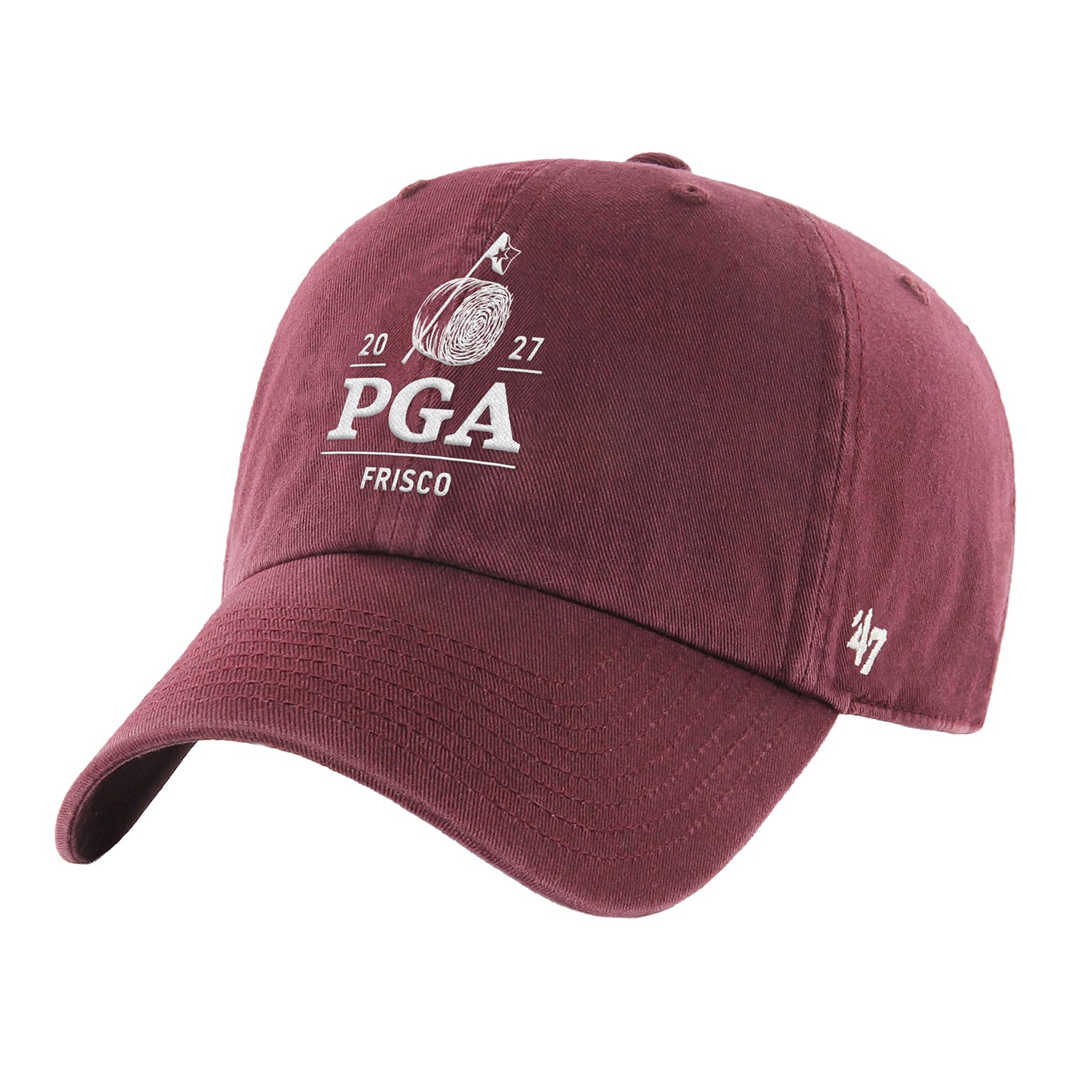 '47 Brand 2027 PGA Championship Texas A&M Co-Brand Hat in Dark Maroon - Front Right