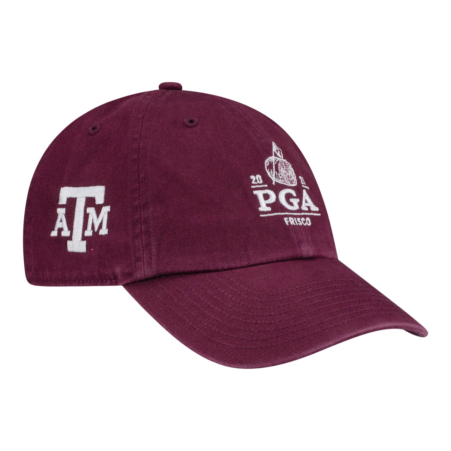 '47 Brand 2027 PGA Championship Texas A&M Co-Brand Hat in Dark Maroon - Front Right