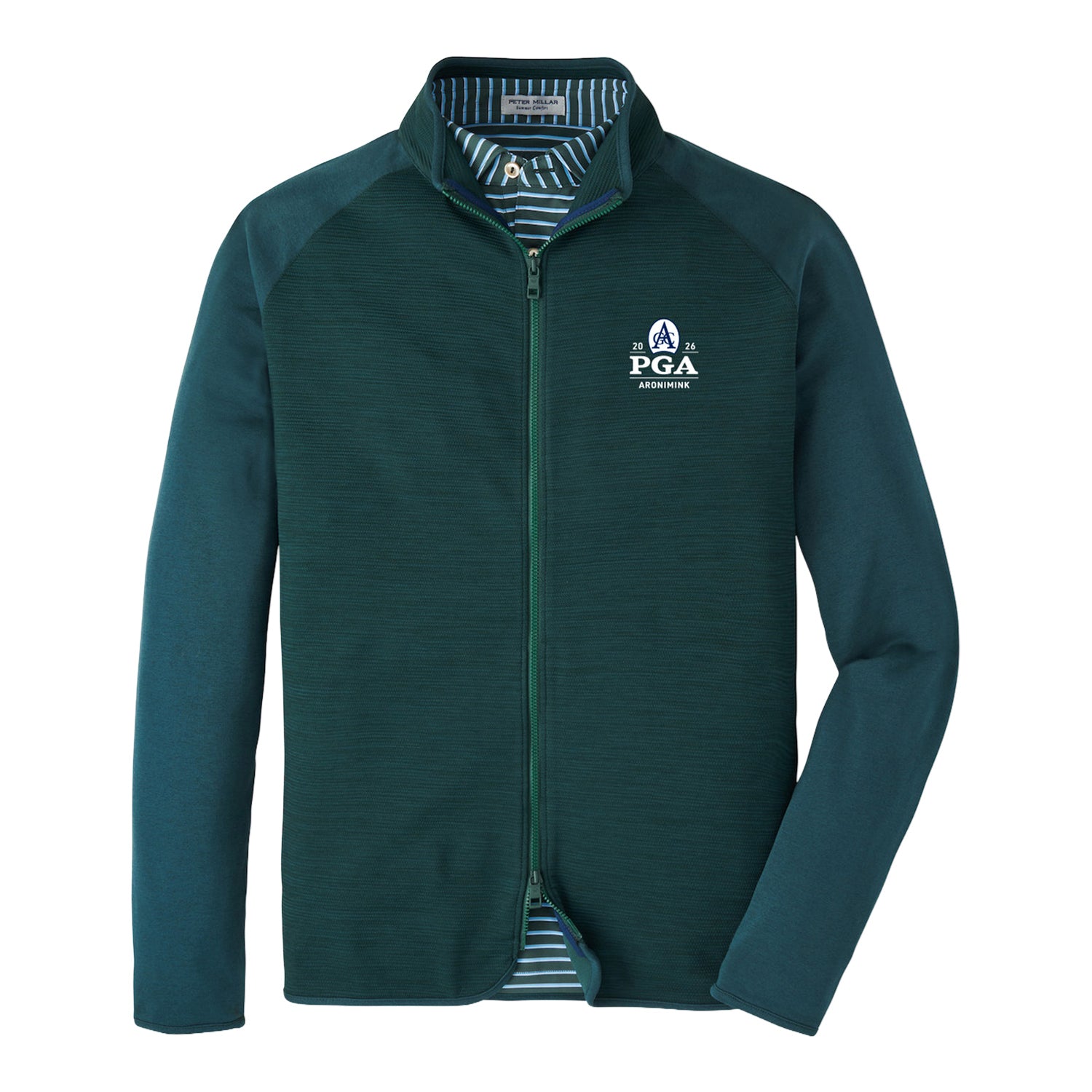 Peter Millar 2026 PGA Championship Vista Full Zip Jacket in Nordic Pine - Front View