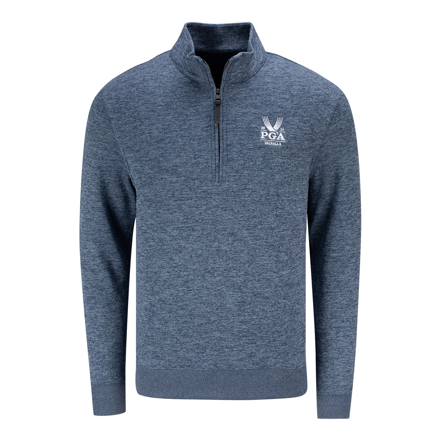 Nike Men's 2024 PGA Championship Player Half-Zip Pullover in Obsidian - Front View