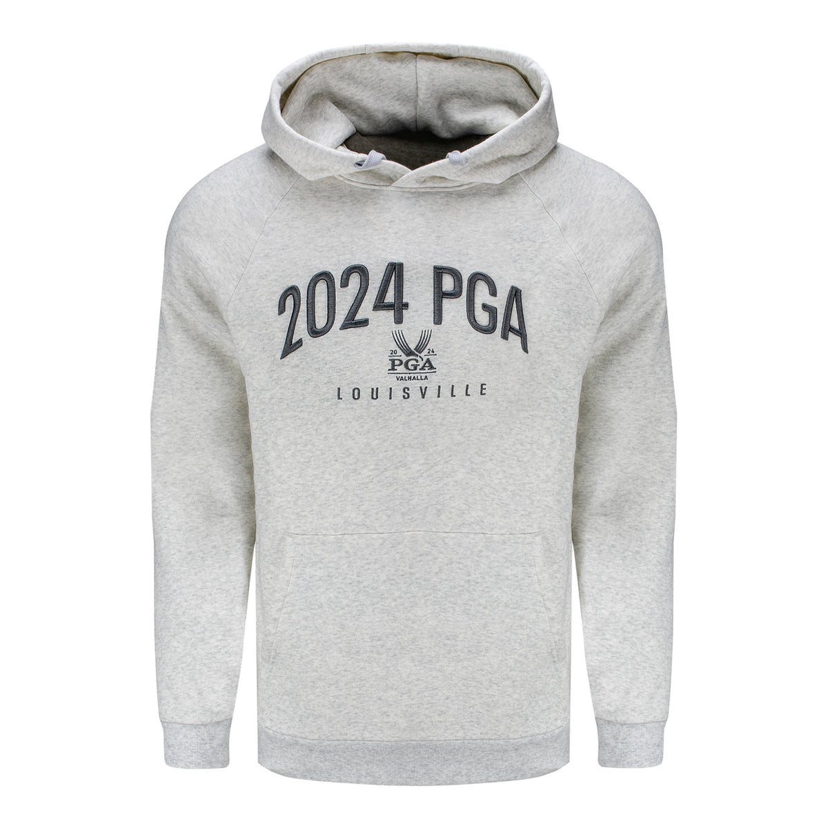 Under Armour 2024 PGA Championship Fleece Hoodie with Applique in Light Heather Grey - Front View