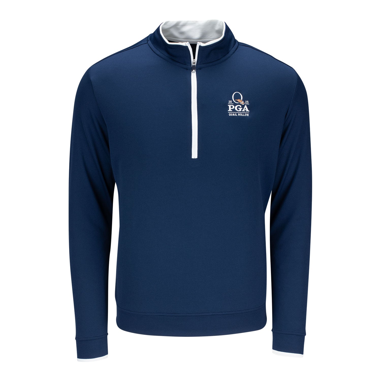 Adidas 2025 PGA Championship Lightweight Quarter Zip in Navy - Front View