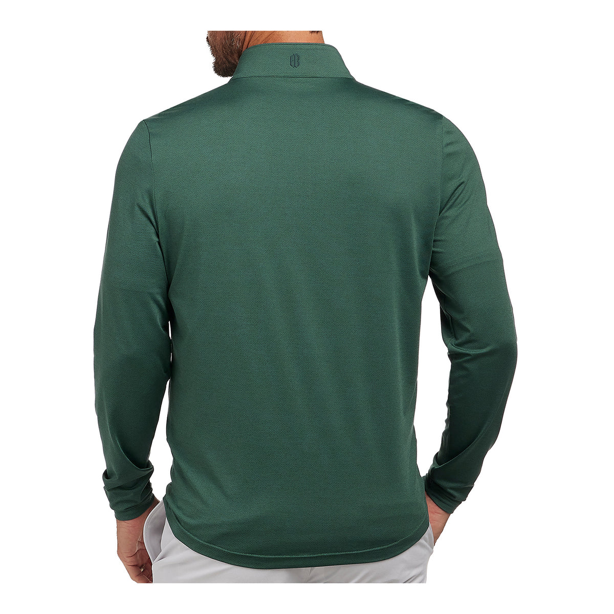 Holderness &amp; Bourne 2025 PGA Championship Bell Performance Pullover in Dark Heathered Sage - Back Modeled View