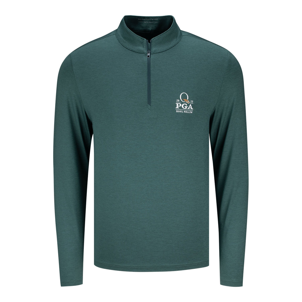 Holderness &amp; Bourne 2025 PGA Championship Bell Performance Pullover in Dark Heathered Sage - Front View