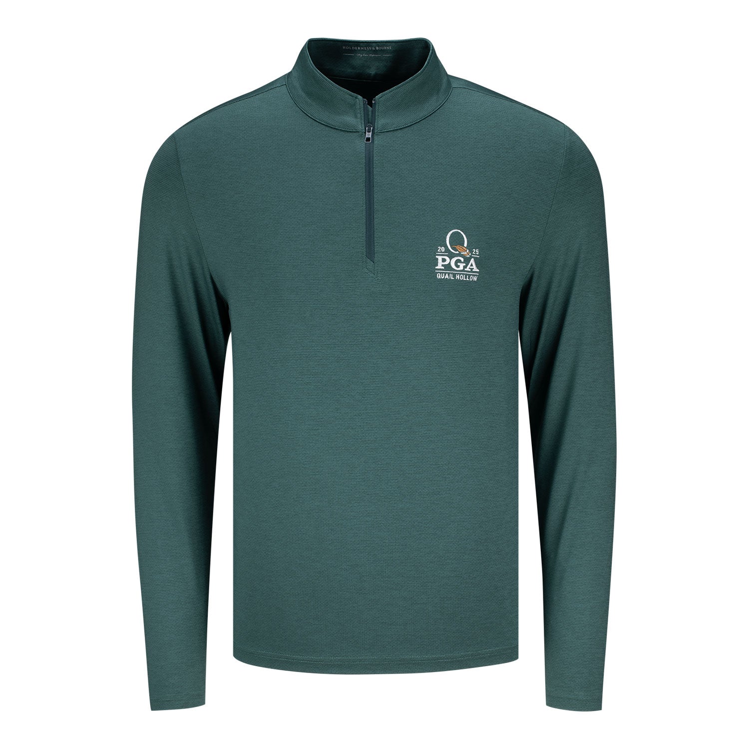 Holderness & Bourne 2025 PGA Championship Bell Performance Pullover in Dark Heathered Sage - Front View