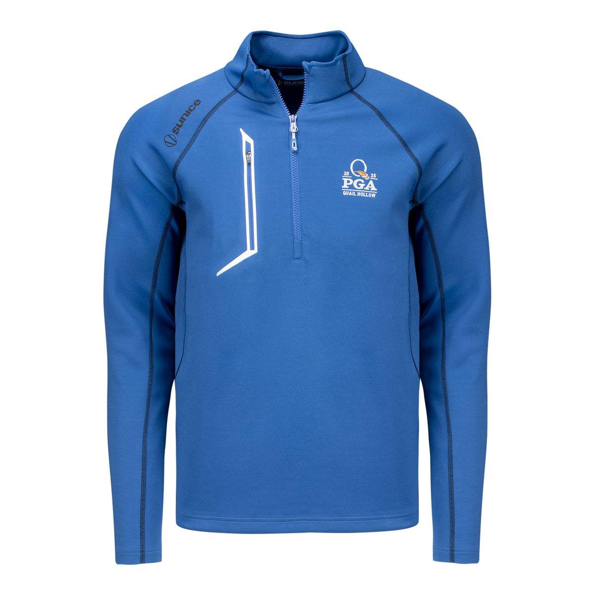 Sunice 2025 PGA Championship Allendale Quarter Zip in Blue Dusk - Front View