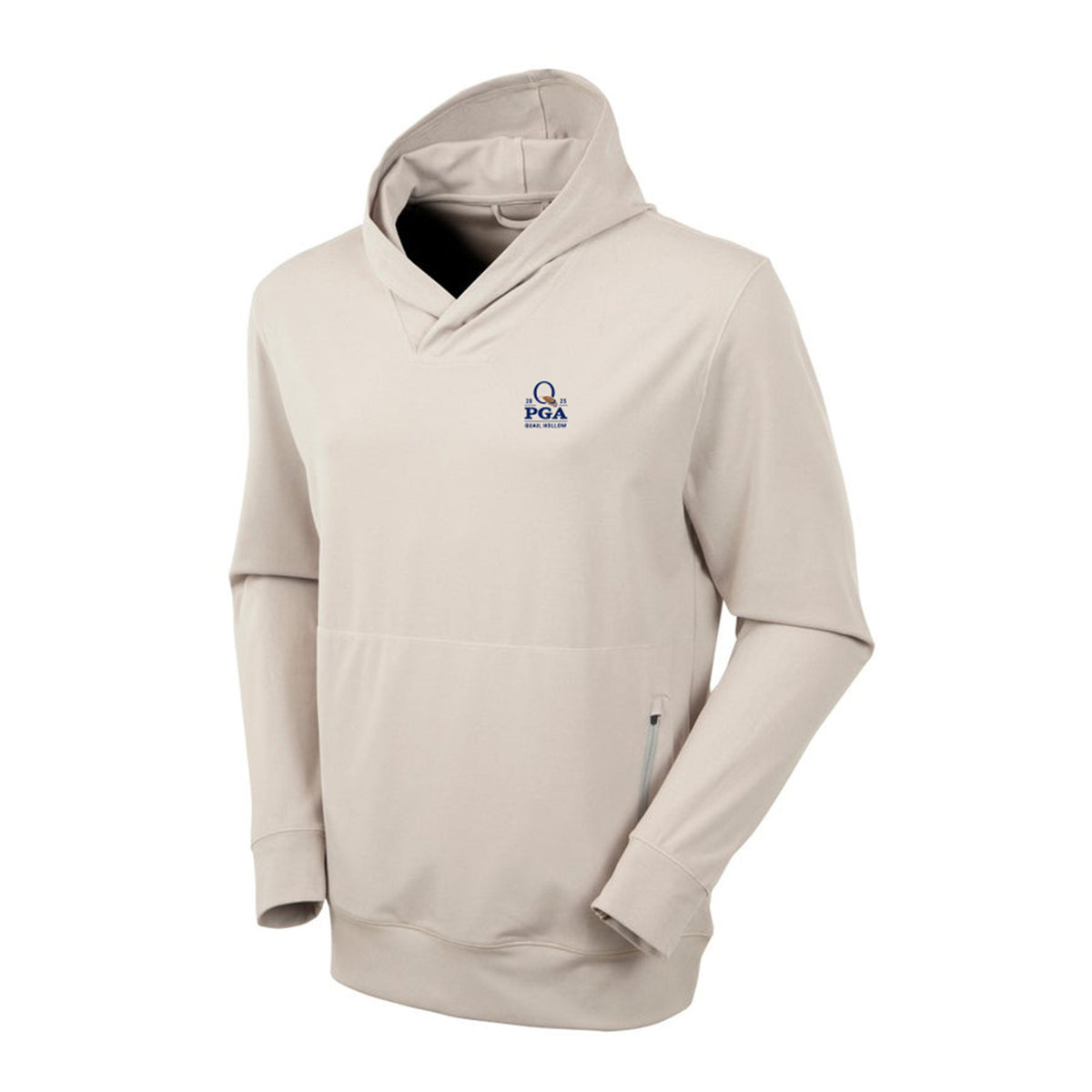 Sunice 2025 PGA Championship Adam Melange Hoodie in Taupe - Front View