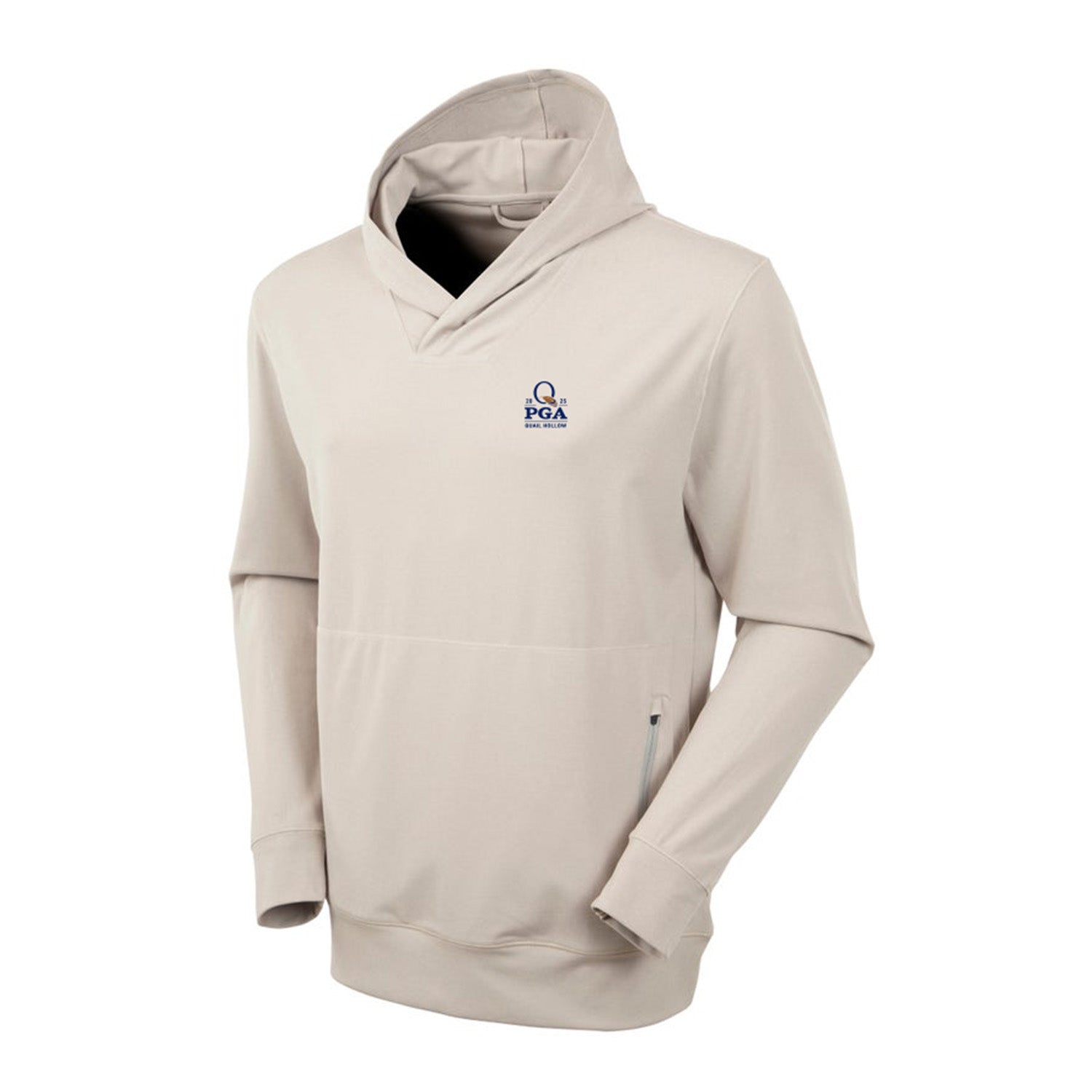 Sunice 2025 PGA Championship Adam Melange Hoodie in Taupe - Front View