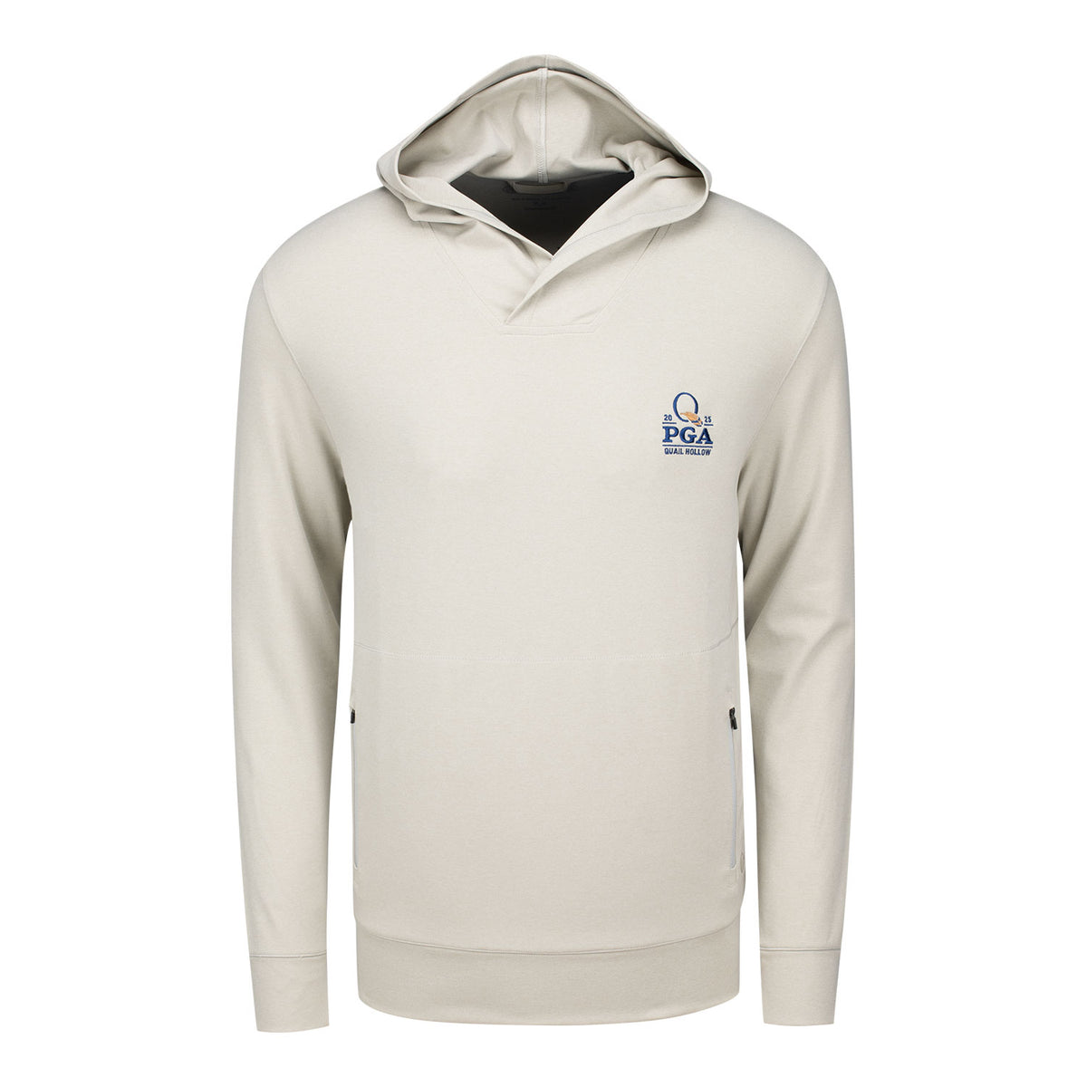 Sunice 2025 PGA Championship Adam Melange Hoodie in Taupe - Front View