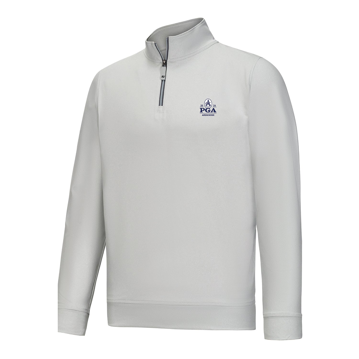 FootJoy 2026 PGA Championship Approach Quarter Zip in Heather Grey - Front View
