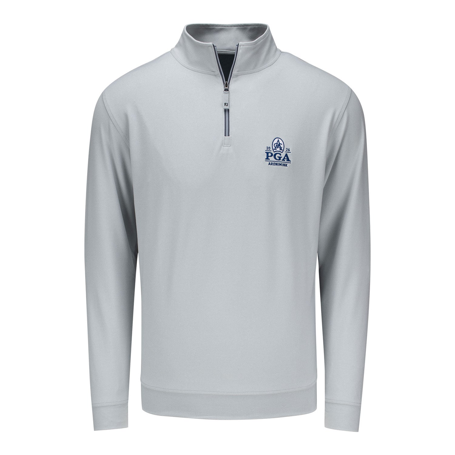 FootJoy 2026 PGA Championship Approach Quarter Zip in Heather Grey - Front View