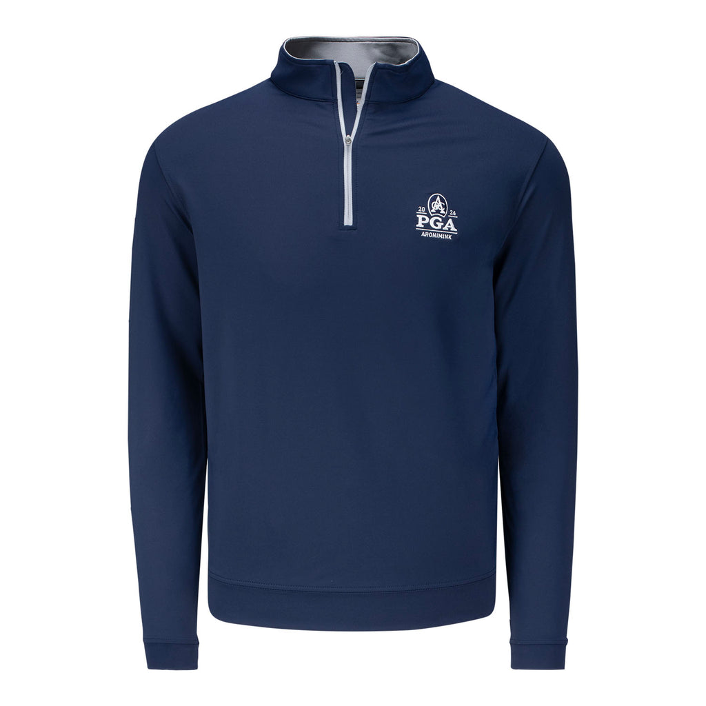 新品　PETER MILLAR 高級ゴルフライン　ハーフジップスウェット　紺　M Peter Millar 2026 PGA Championship Solid Perth Quarter Zip in Navy