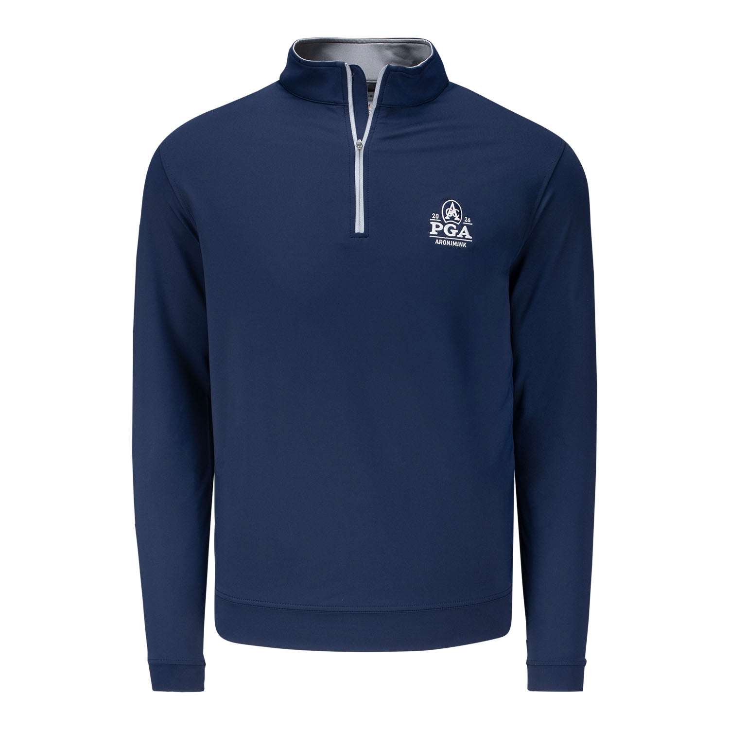 Peter Millar 2026 PGA Championship Solid Perth Quarter Zip in Navy - Front View