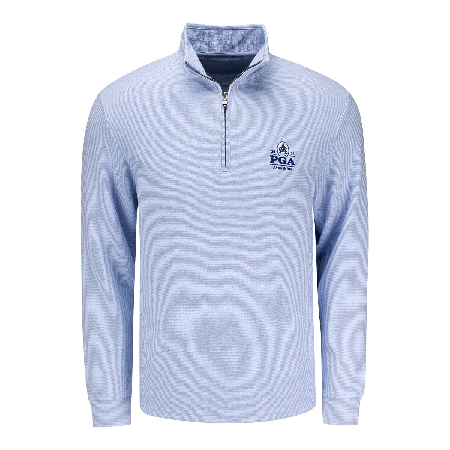 Vineyard Vines 2026 PGA Championship Saltwater Quarter Zip in Jake Blue - Front View