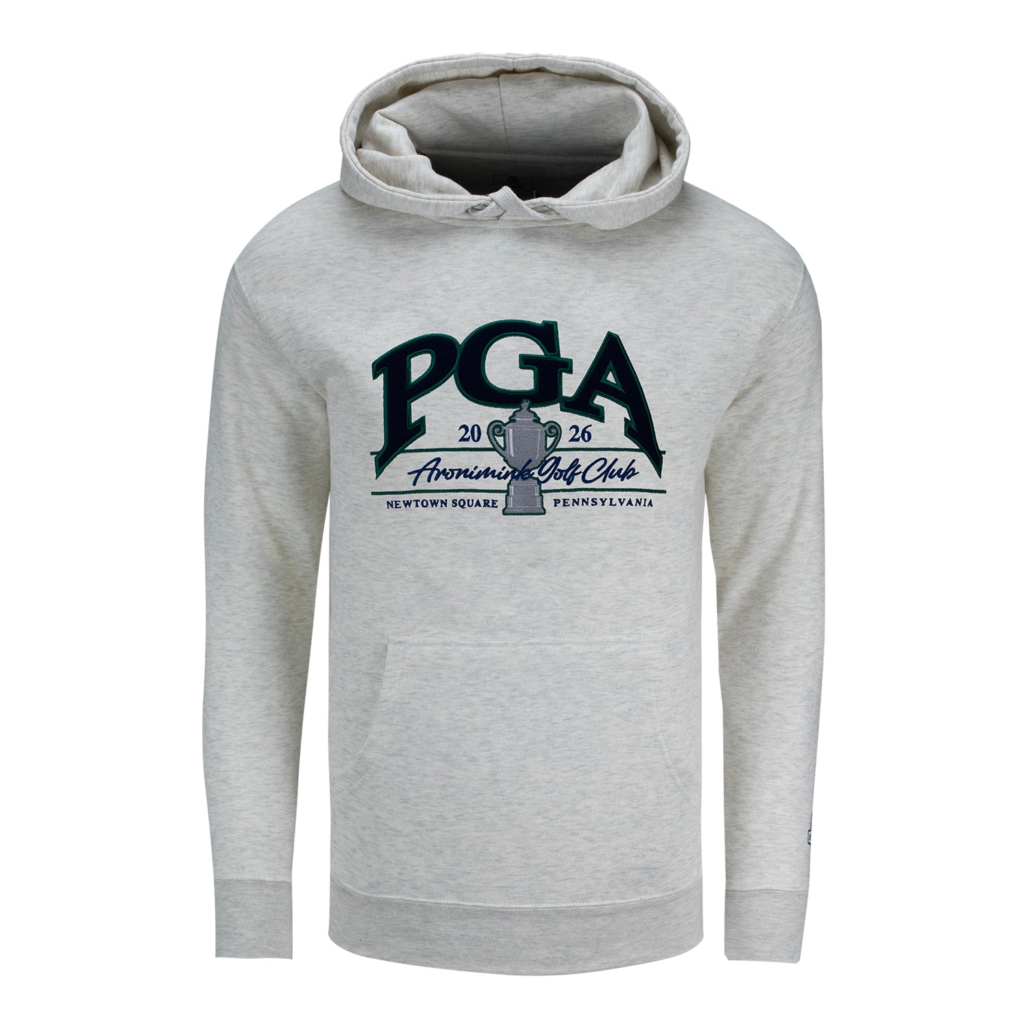 Ahead 2026 PGA Championship Applique Hoodie in Oatmeal Heather - Front View