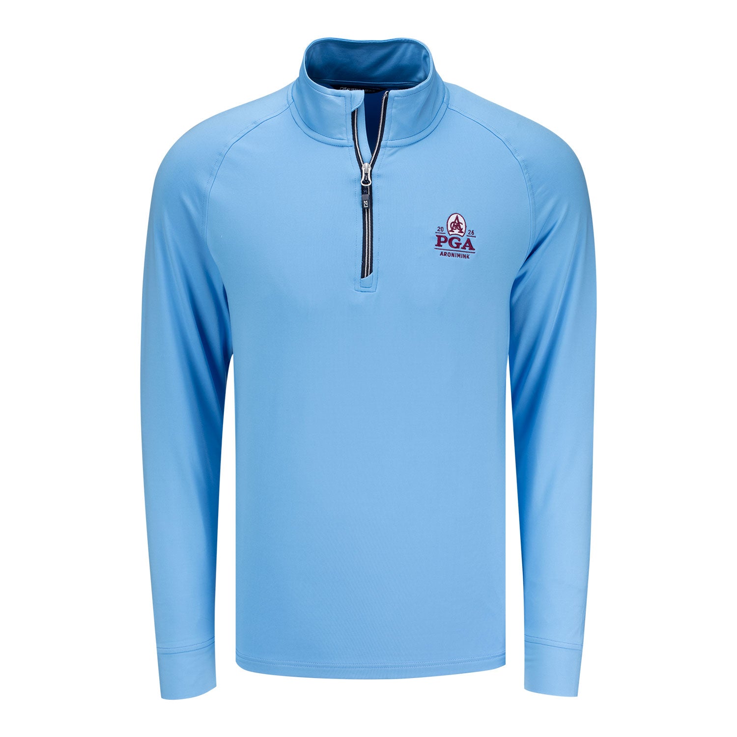 Cutter & Buck 2026 PGA Championship x Philadelphia Phillies Co-Brand Quarter Zip in Atlas Blue - Front View