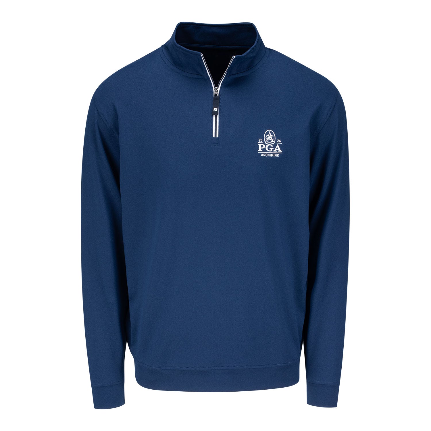 FootJoy 2026 PGA Championship Approach Quarter Zip Pullover in Navy - Front View