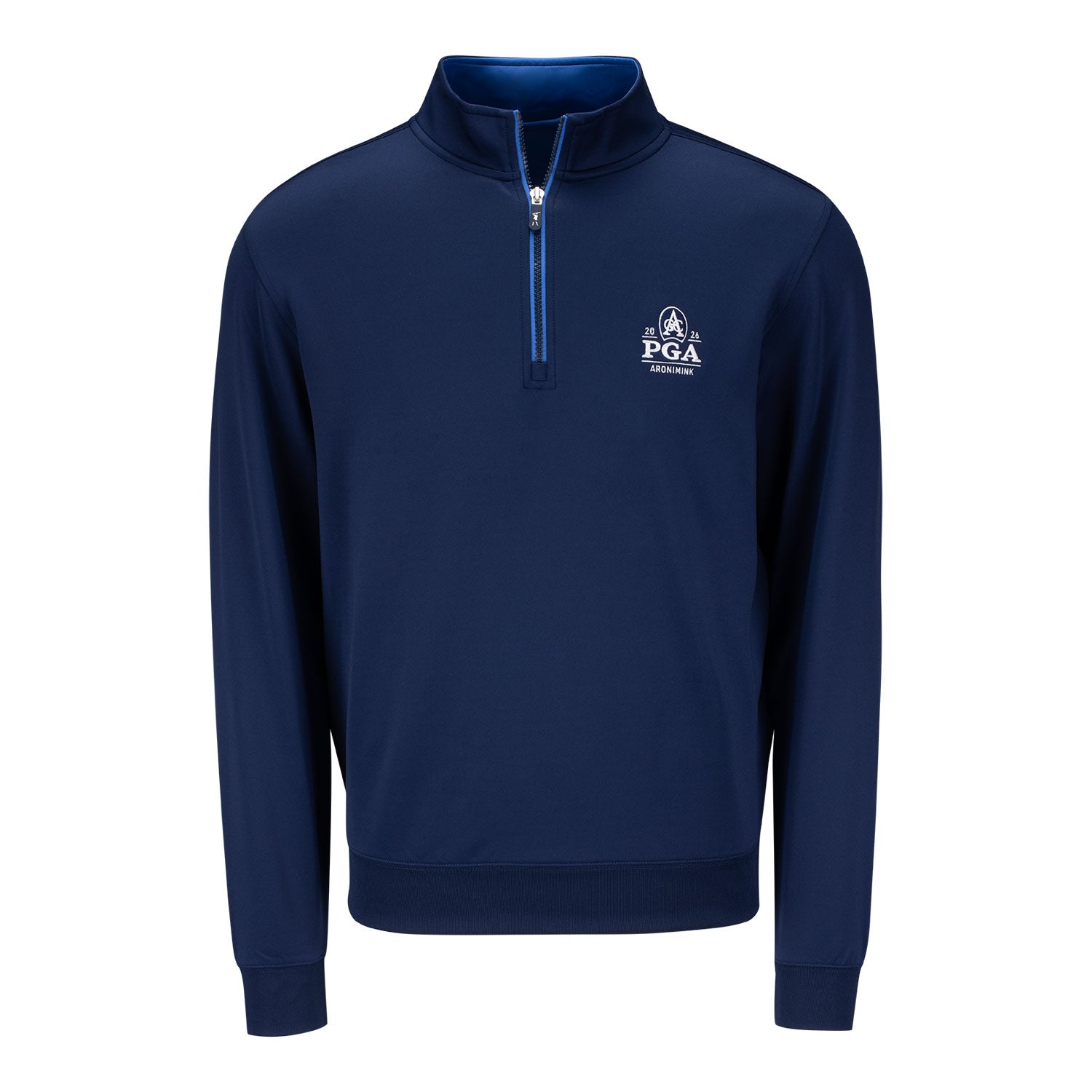 Fairway & Greene 2026 PGA Championship Caves Quarter Zip Pullover in Marine Blue - Front View
