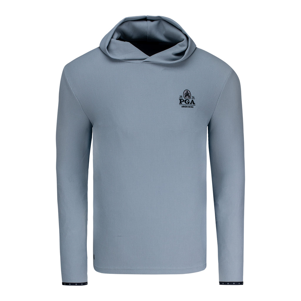Greyson 2026 PGA Championship Traverse Waffle Hoodie in Grey - PGA