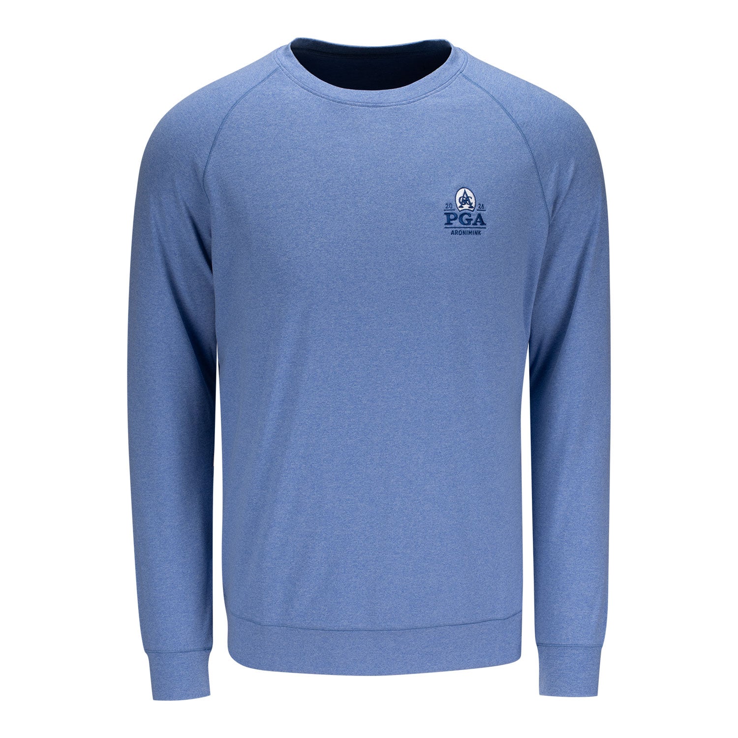 Sunice 2026 PGA Championship Aerosoft Performance Crewneck Pullover in Twilight Blue - Front View