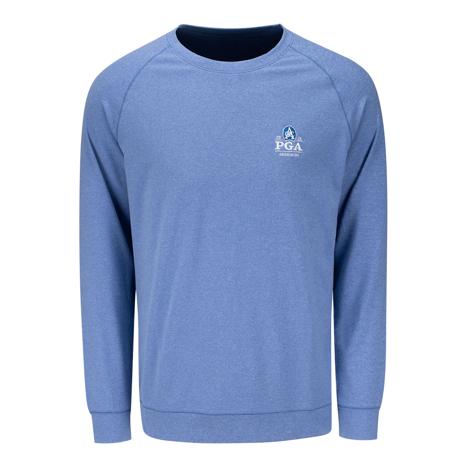 Sunice 2026 PGA Championship Aerosoft Performance Crewneck Pullover in Twilight Blue - Front View
