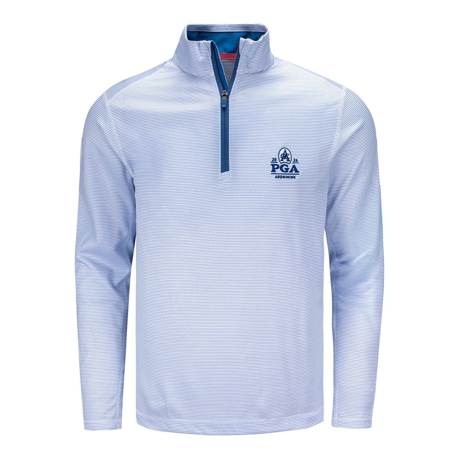 Vineyard Vines 2026 PGA Championship Sankaty Quarter Zip in Blue - Front View