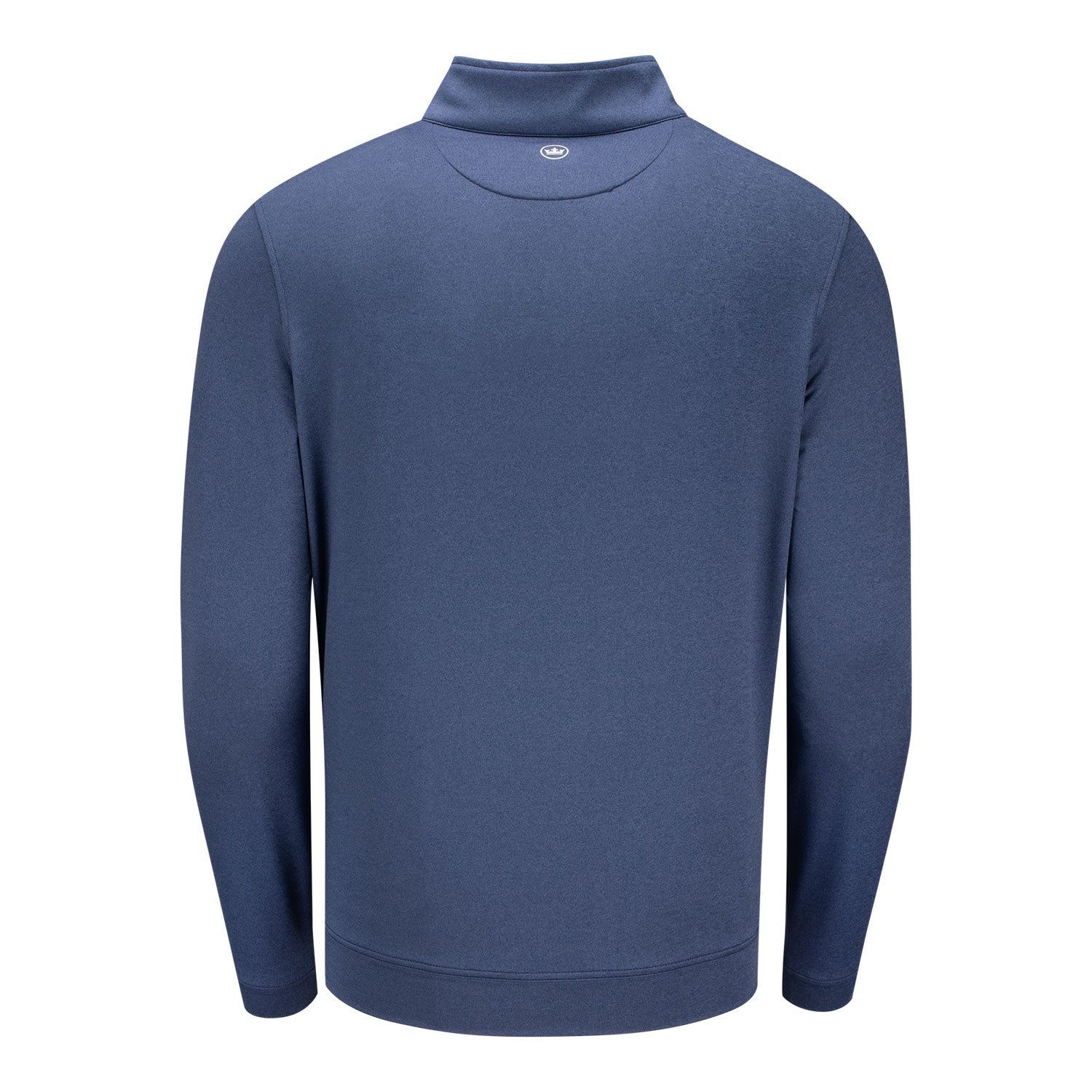 Peter Millar 2027 PGA Championship Perth Mélange Performance Quarter Zip in Navy - Front View