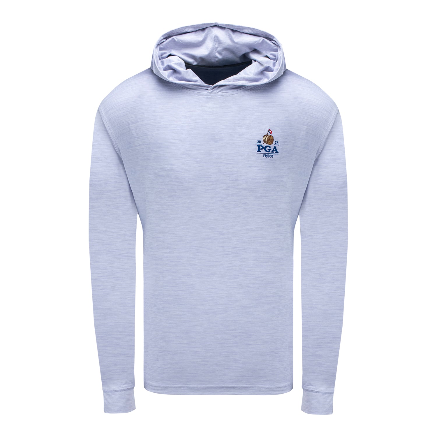 Johnnie-O 2027 Ryder Cup Talon Featherweight Performance Hoodie in Light Grey - Front