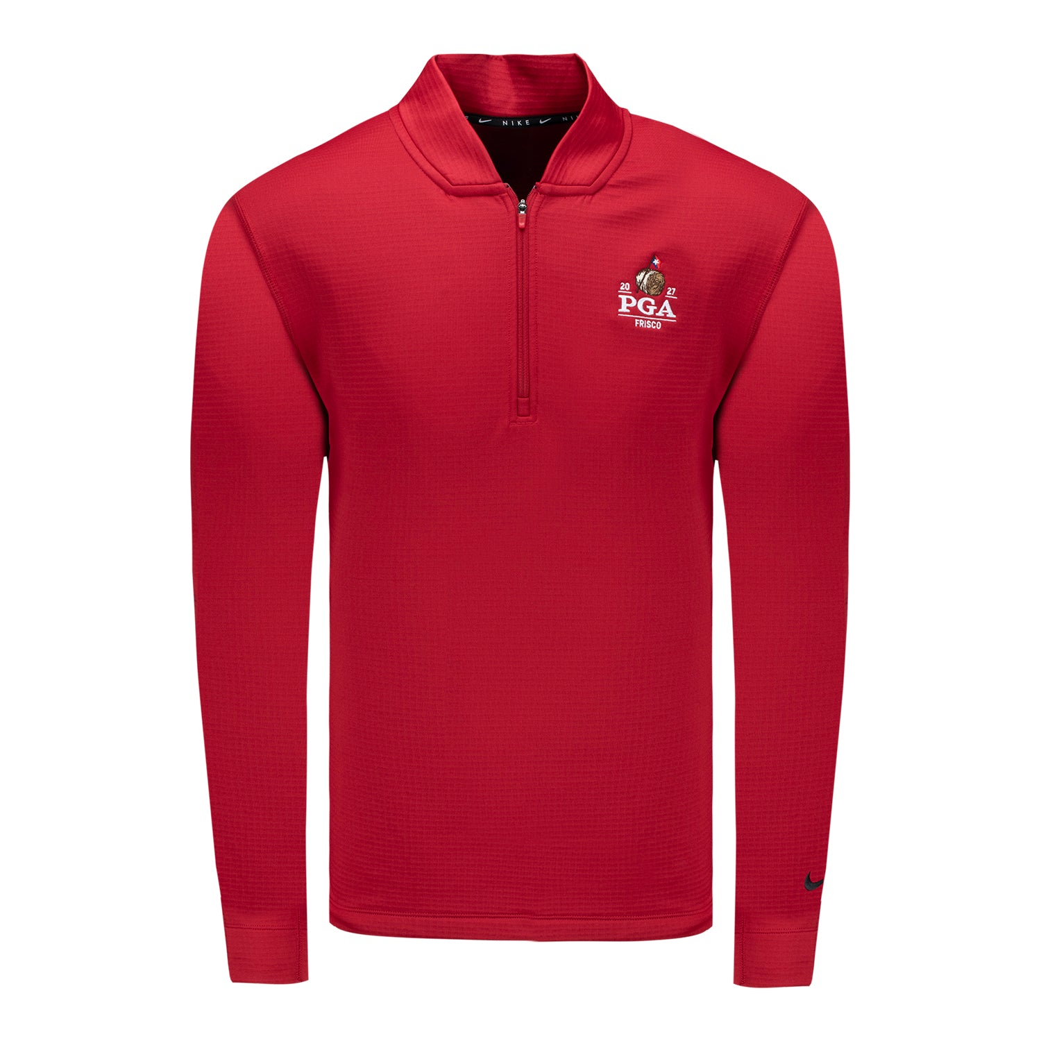 Nike 2027 PGA Championship Velocity Quarter Zip in Gym Red - Front View
