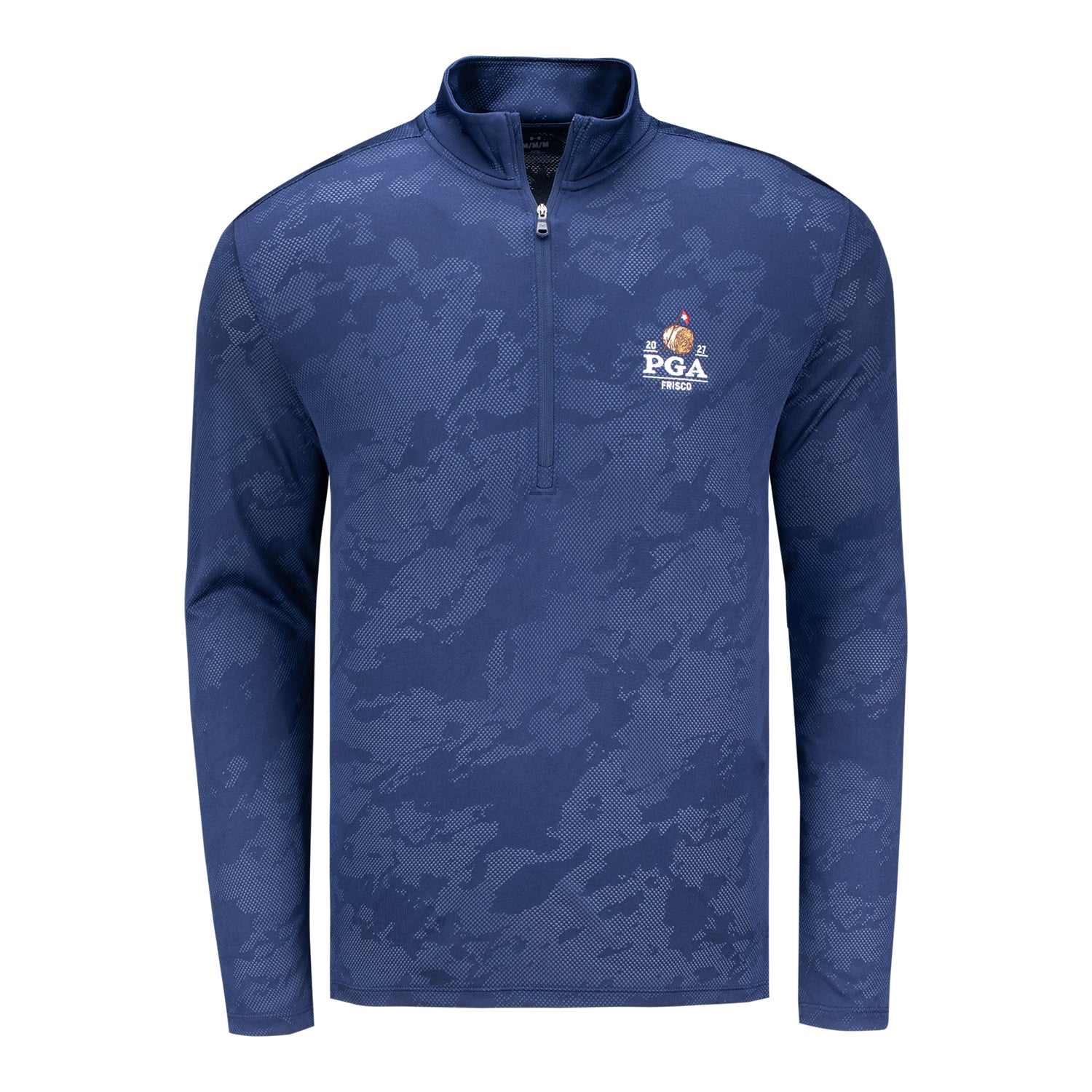 Under Armour 2027 PGA Championship Tech Vent Jacquard Quarter Zip in Navy - Front View