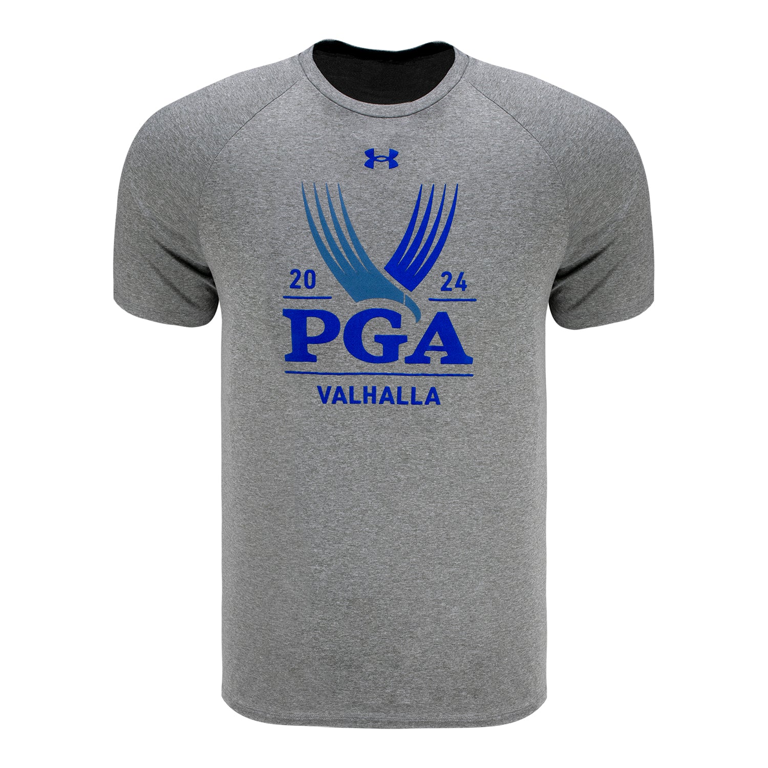 Under Armour 2024 PGA Championship Official Logo Performance T-Shirt in Heather Grey - Front View