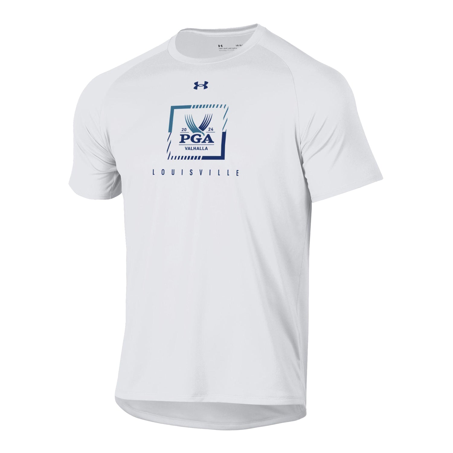 Under Armour 2024 PGA Championship Official Logo in Box Performance T-Shirt in White - Front View