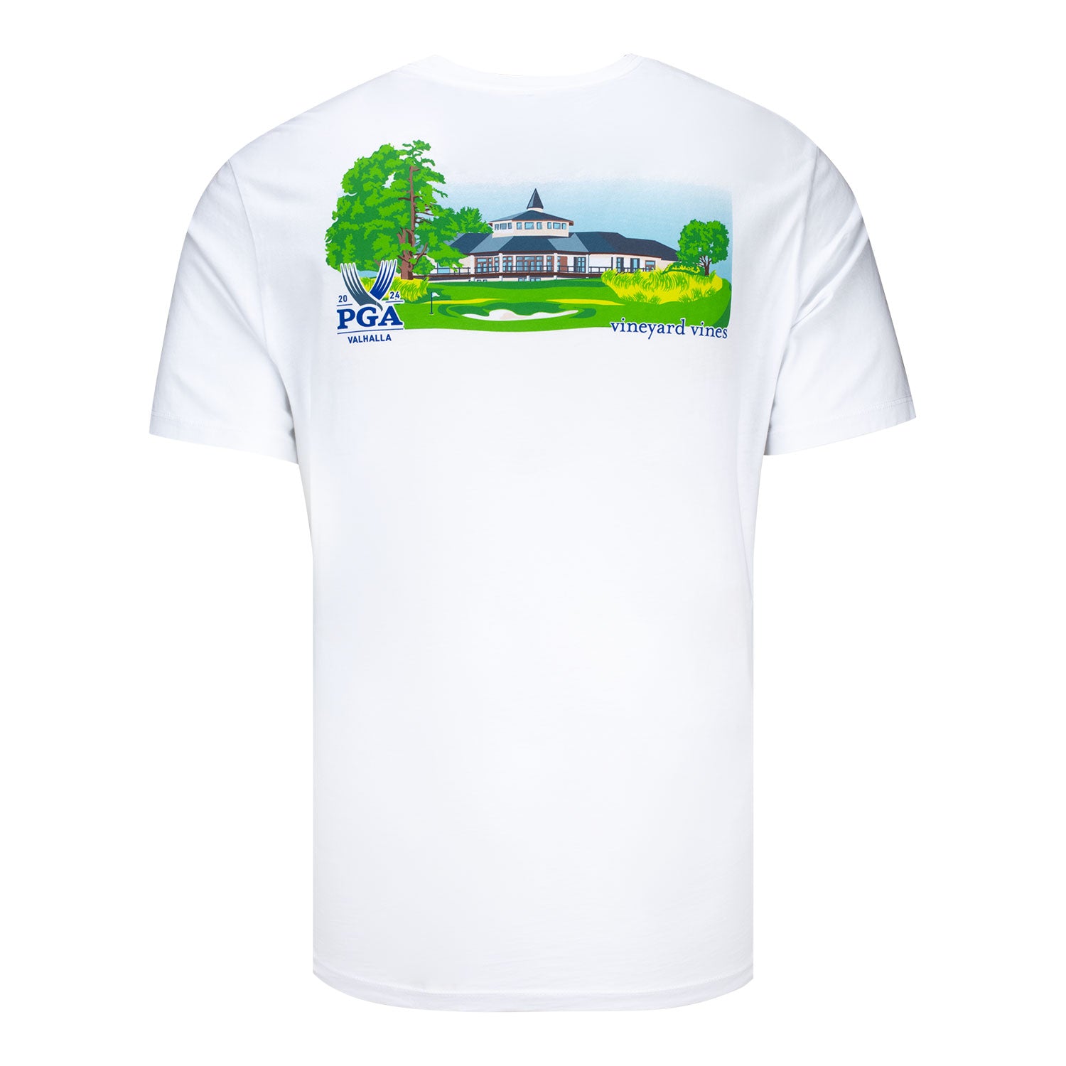 Vineyard Vines 2024 PGA Championship Valhalla Clubhouse T-Shirt in White - Back View