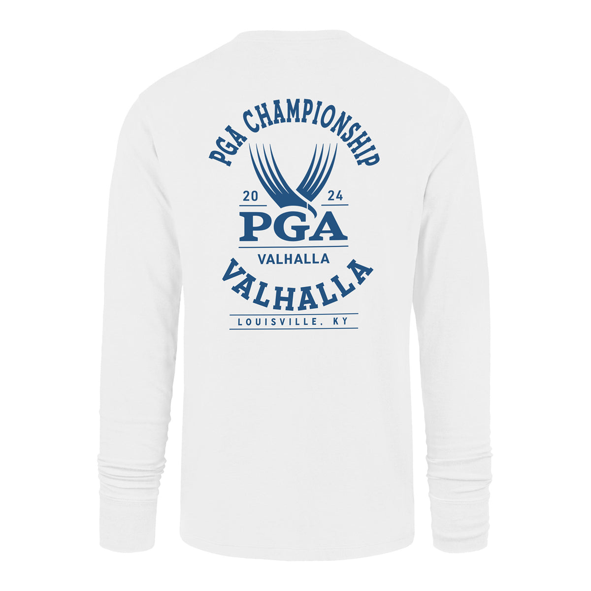 &#39;47 Brand 2024 PGA Championship Cotton Long Sleeve T-Shirt in White Wash - Back View