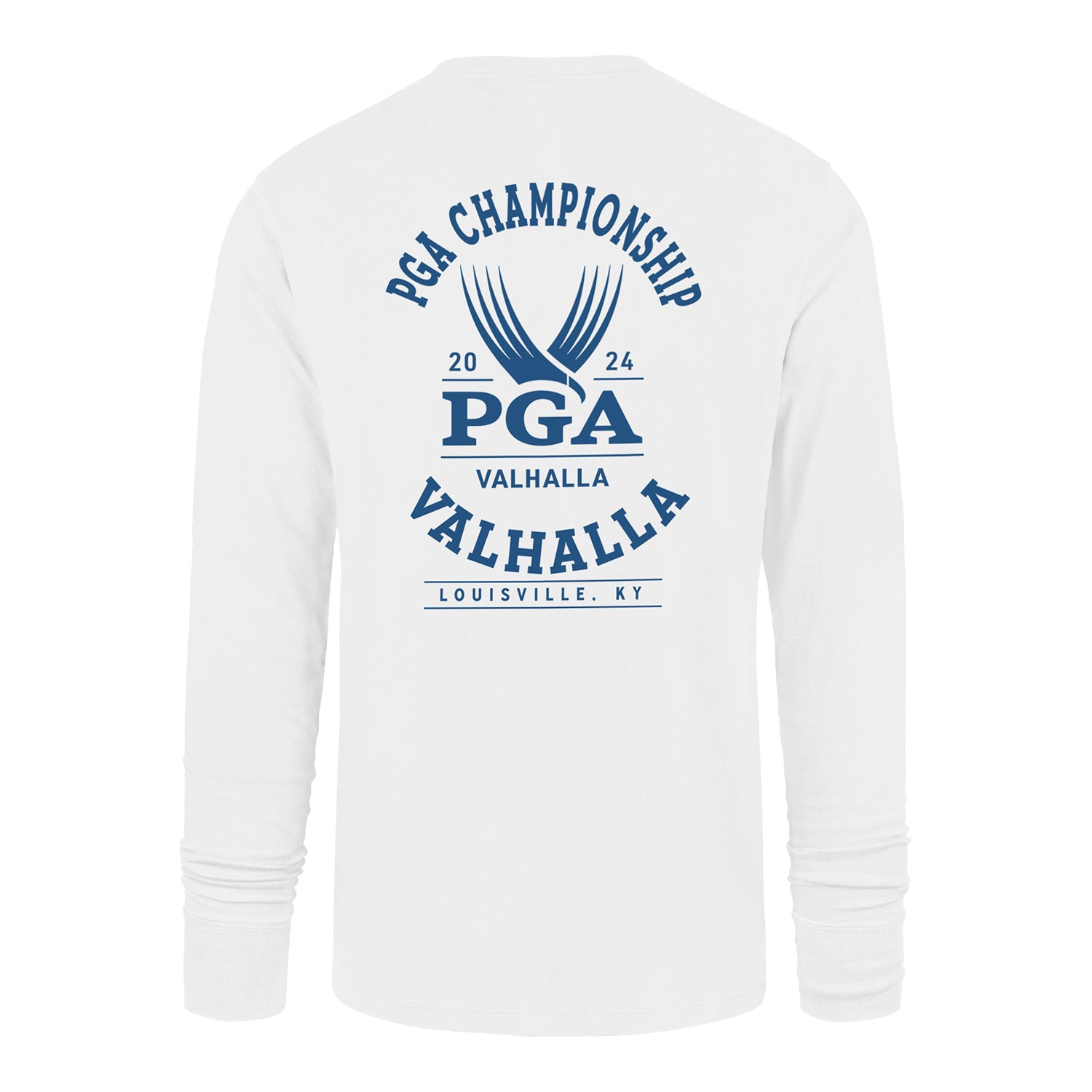 '47 Brand 2024 PGA Championship Cotton Long Sleeve T-Shirt in White Wash - Back View
