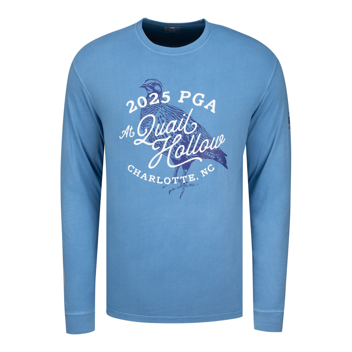 Ahead 2025 PGA Championship At Quail Hollow Long Sleeve Shirt in Chambray - Front View