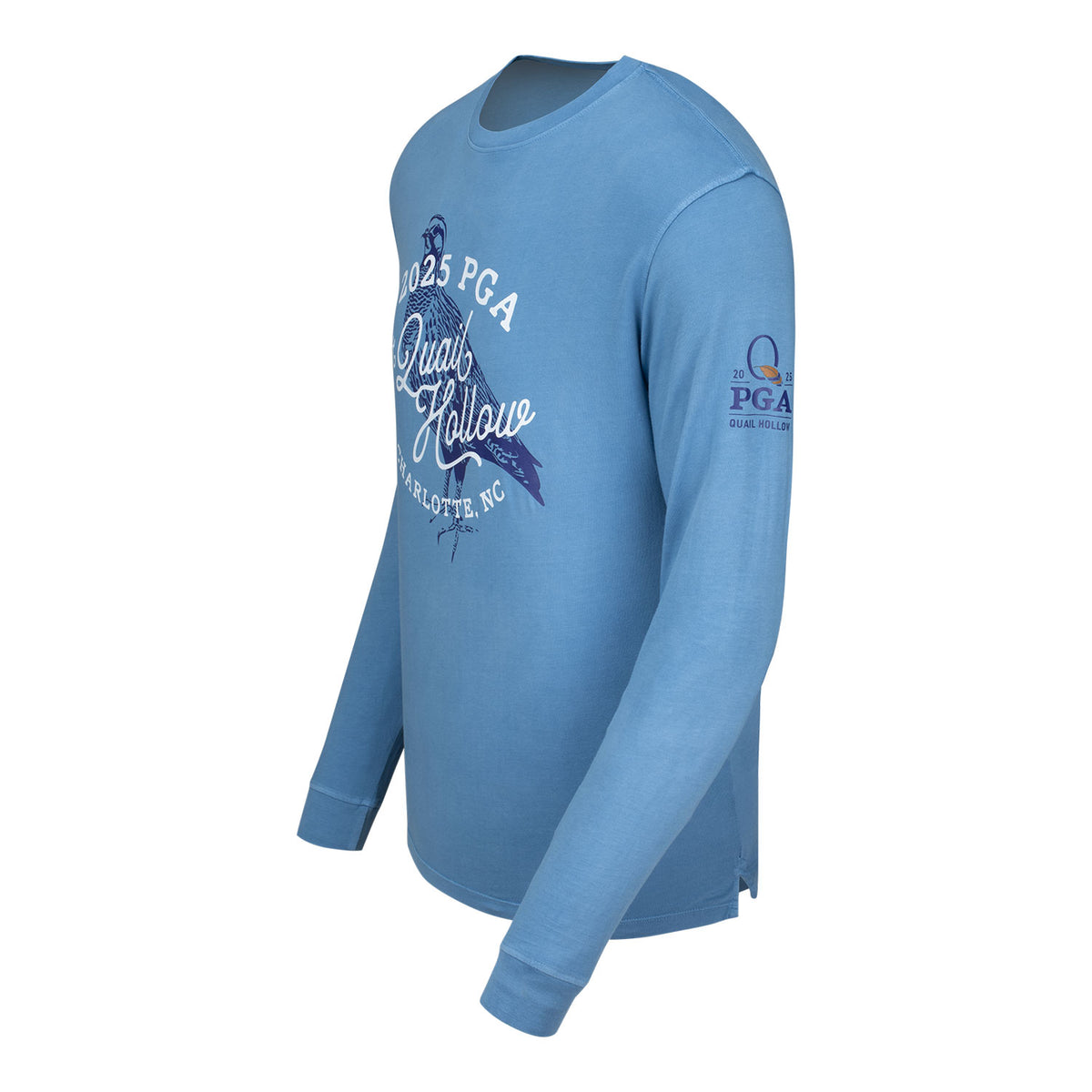 Ahead 2025 PGA Championship At Quail Hollow Long Sleeve Shirt in Chambray - Left Side View