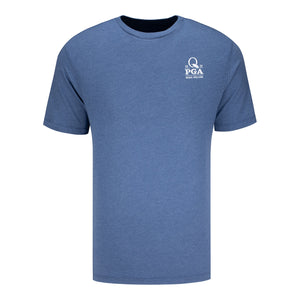 Ahead 2025 PGA Championship Green Mile T-Shirt in Oceana Blue - Front View