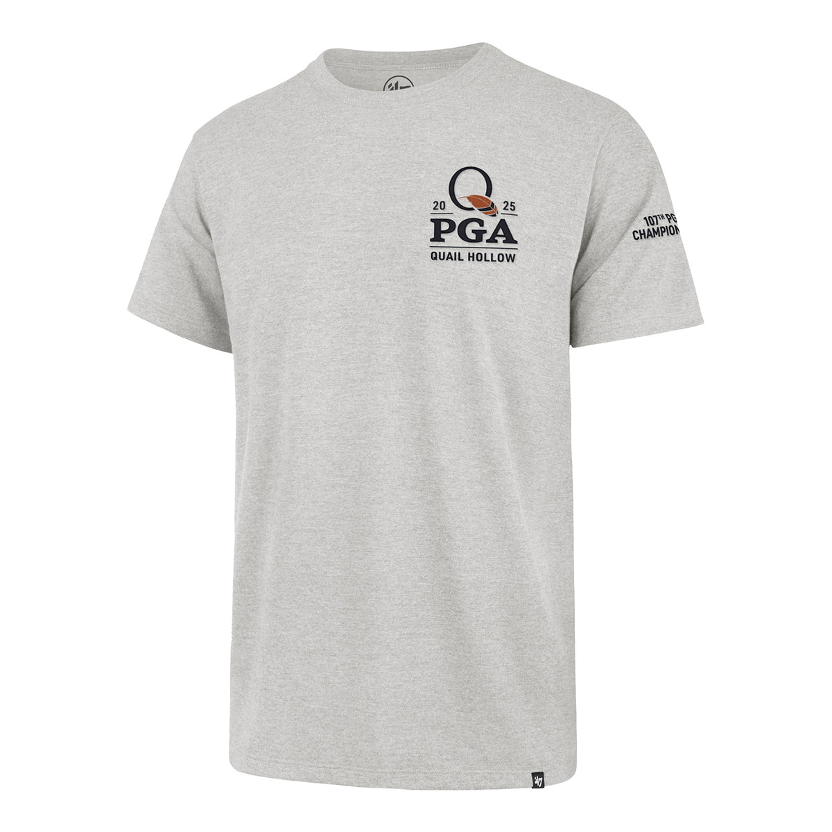 &#39;47 Brand 2025 PGA Championship Franklin Fieldhouse T-Shirt in Relay Grey - Front View