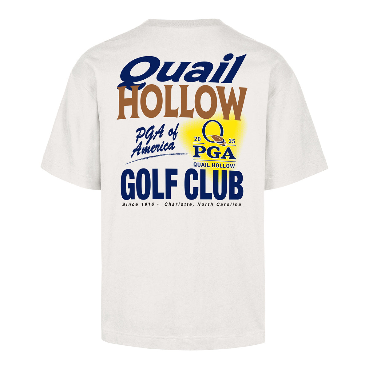 &#39;47 Brand 2025 PGA Championship All Fire Foundation T-Shirt in Sandstone - Back View