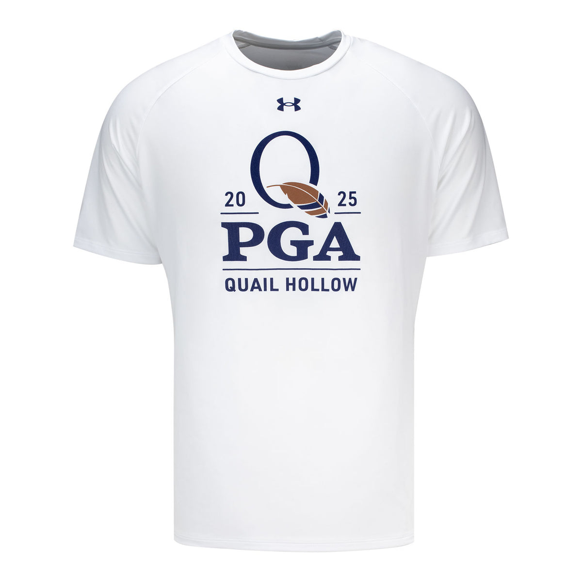 Under Armour 2025 PGA Championship Official Logo Tech T-Shirt in White - Front View