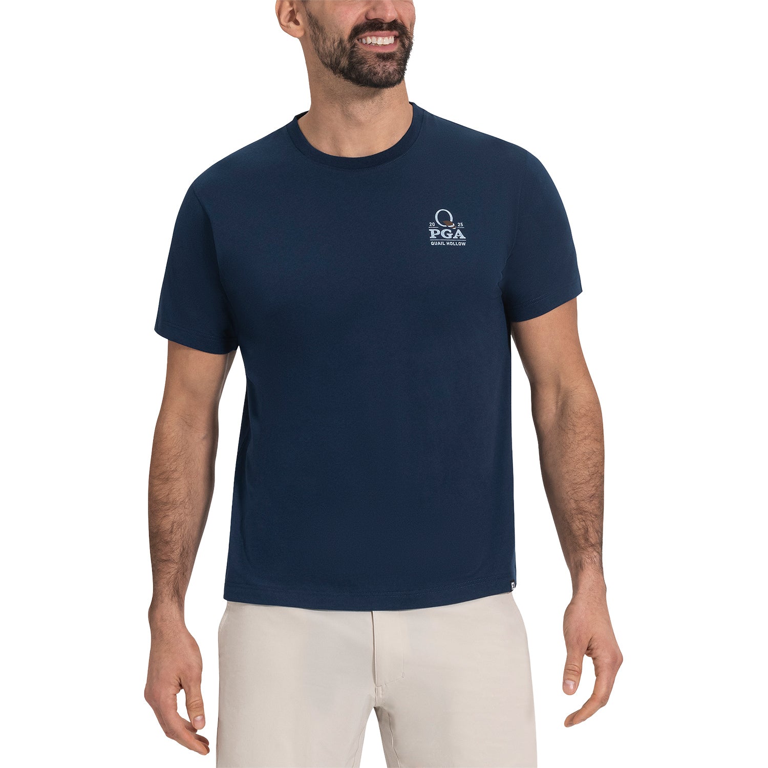 FootJoy 2025 PGA Championship Golf Cart Race Car T-Shirt in Navy - Modeled Back View