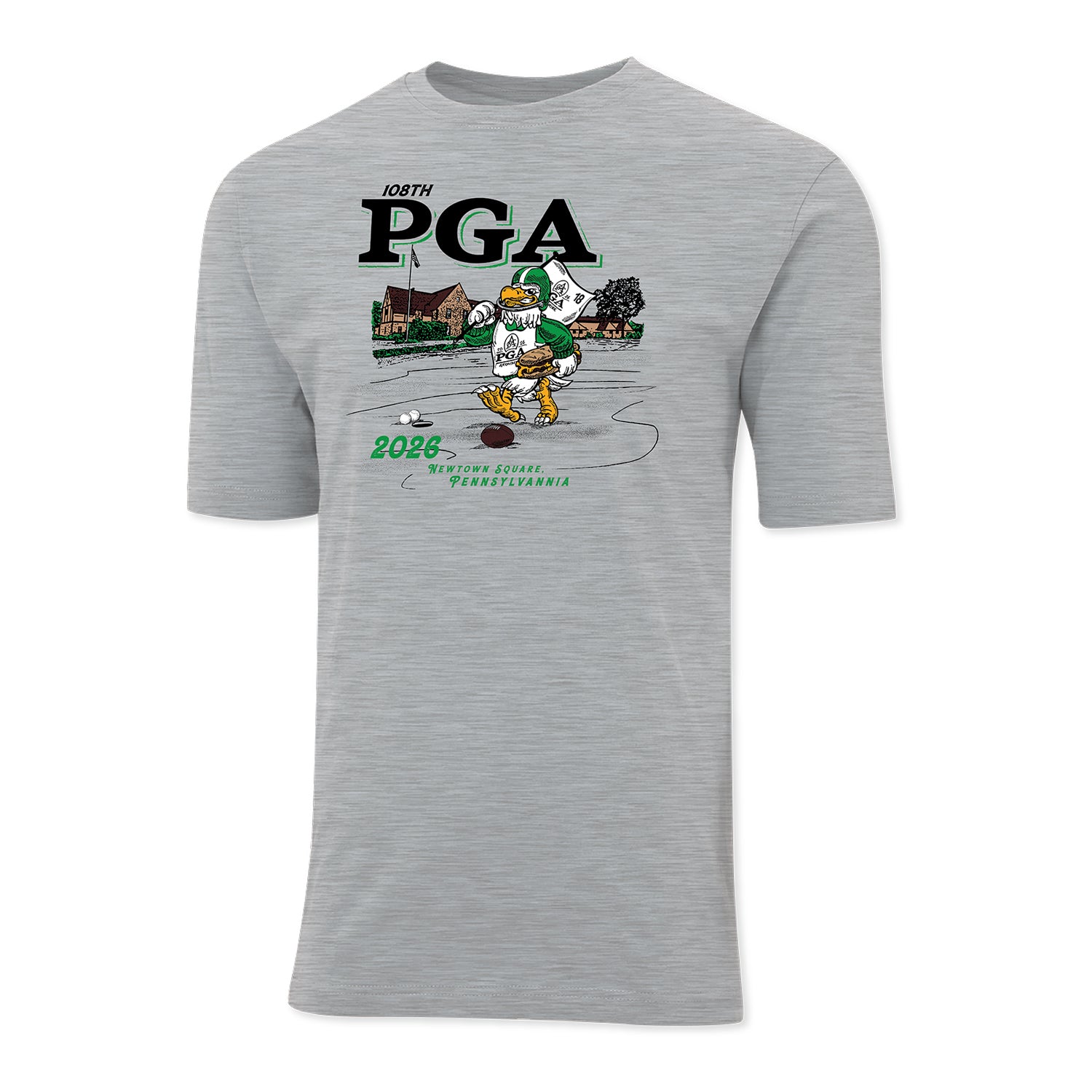 Ahead 2026 PGA Championship Joe Eagle T-Shirt in Heather Grey - Front View